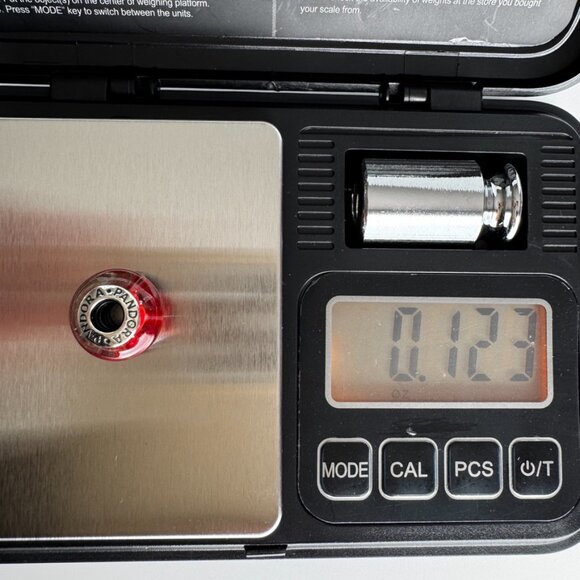 PANDORA Coral Murano Glass Charm 790926 Sterling Silver Core Retired Red Bead - Picture 13 of 13